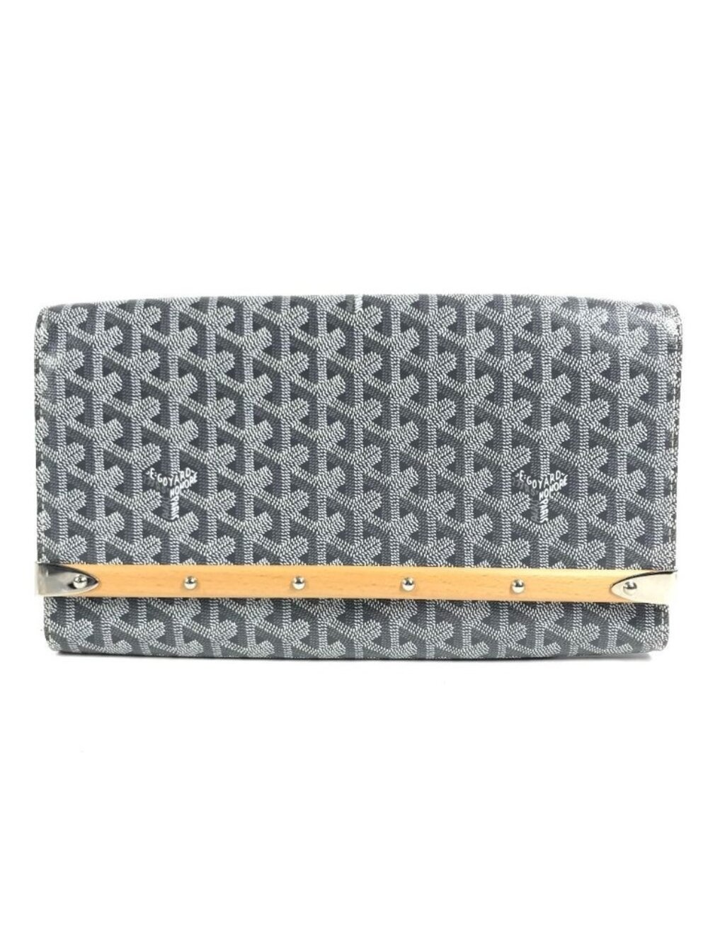 Goyard Clutch Monte Carlo Leather Gray